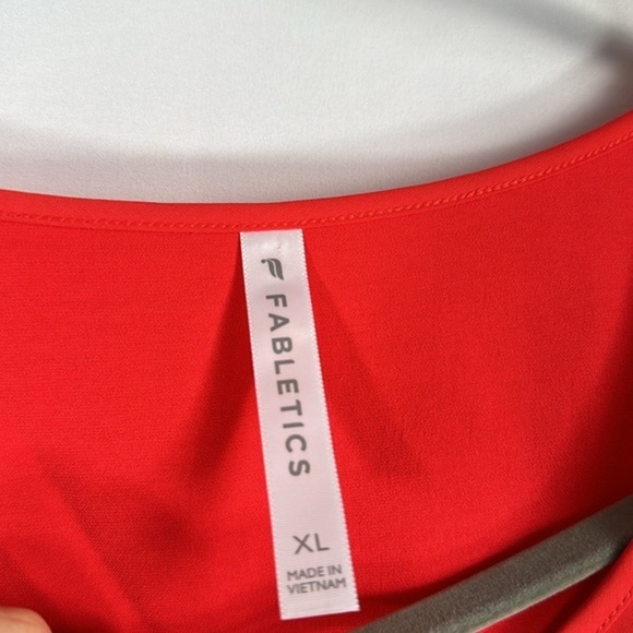 Fabletics Strawberry Red Ecosatin Loose Fit Tank Top - Picture 9 of 11